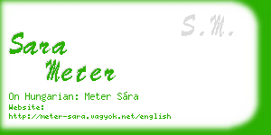 sara meter business card