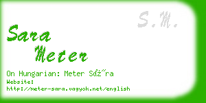 sara meter business card